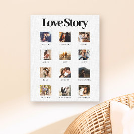 Modernes Personalisiertes Couple Liebe Story Foto Leinwanddruck