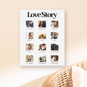 Modernes Personalisiertes Couple Liebe Story Foto Leinwanddruck