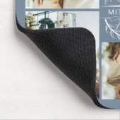 Modernes Personalisiertes Farbfokus-Monogramm Mousepad (Ecke)