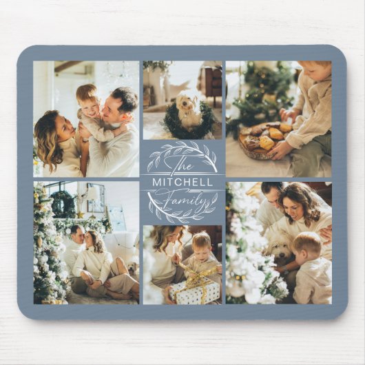 Modernes Personalisiertes Farbfokus-Monogramm Mousepad (Vorne)