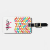 Modernes Personalisiertes Farbmuster Gepäckanhänger (Vorderseite horizontal)