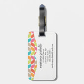 Modernes Personalisiertes Farbmuster Gepäckanhänger (Rückseite vertikal)