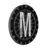 Modernes Personalisiertes Fettgewebe, Monogramm un Dartscheibe (Vorderseite Links)