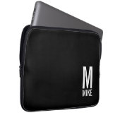 Modernes Personalisiertes Fettgewebe, Monogramm un Laptopschutzhülle (Vorne Rechts)