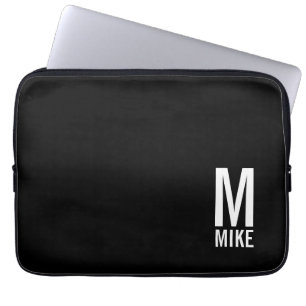 Modernes Personalisiertes Fettgewebe, Monogramm un Laptopschutzhülle