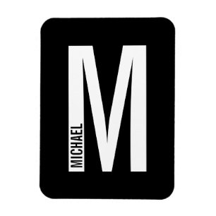 Modernes Personalisiertes Fettgewebe, Monogramm un Magnet