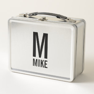 Modernes Personalisiertes Fettgewebe, Monogramm un Metall Lunch Box