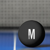 Modernes Personalisiertes Fettgewebe, Monogramm un Tischtennisball (Netto)
