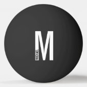 Modernes Personalisiertes Fettgewebe, Monogramm un Tischtennisball (Rückseite)