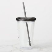 Modernes Personalisiertes Fettmonogramm und Name Acryltrinkbecher (Links)
