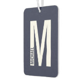 Modernes Personalisiertes Fettmonogramm und Name Autolufterfrischer (Links)