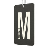 Modernes Personalisiertes Fettmonogramm und Name Autolufterfrischer (Links)
