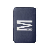 Modernes Personalisiertes Fettmonogramm und Name Badematte (Vorderseite Vertikal)