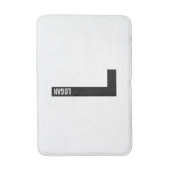 Modernes Personalisiertes Fettmonogramm und Name Badematte (Vorderseite Vertikal)