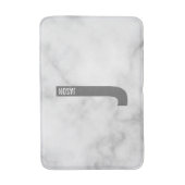 Modernes Personalisiertes Fettmonogramm und Name Badematte (Vorderseite Vertikal)