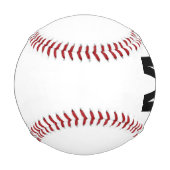 Modernes Personalisiertes Fettmonogramm und Name Baseball (Rückseite)