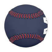 Modernes Personalisiertes Fettmonogramm und Name Baseball (Rückseite)