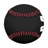 Modernes Personalisiertes Fettmonogramm und Name Baseball (Rückseite)