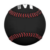 Modernes Personalisiertes Fettmonogramm und Name Baseball (Vorderseite)