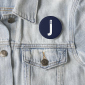 Modernes Personalisiertes Fettmonogramm und Name Button (Beispiel)