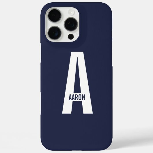 Modernes Personalisiertes Fettmonogramm und Name Case-Mate iPhone Hülle (Rückseite)