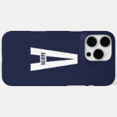 Modernes Personalisiertes Fettmonogramm und Name Case-Mate iPhone Hülle (Rückseite (Horizontal))