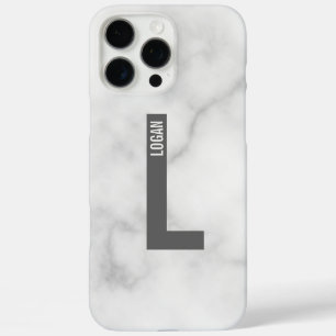 Modernes Personalisiertes Fettmonogramm und Name iPhone 16 Pro Max Hülle