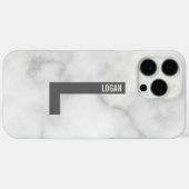 Modernes Personalisiertes Fettmonogramm und Name Case-Mate iPhone Hülle (Rückseite (Horizontal))