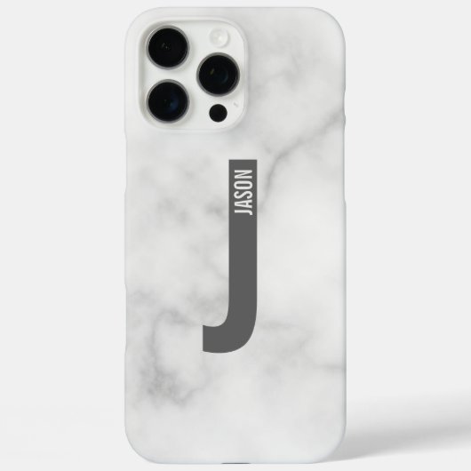 Modernes Personalisiertes Fettmonogramm und Name Case-Mate iPhone Hülle (Rückseite)