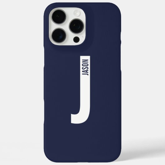 Modernes Personalisiertes Fettmonogramm und Name Case-Mate iPhone Hülle (Rückseite)