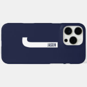 Modernes Personalisiertes Fettmonogramm und Name Case-Mate iPhone Hülle (Rückseite (Horizontal))