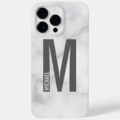 Modernes Personalisiertes Fettmonogramm und Name Case-Mate iPhone Hülle (Rückseite)