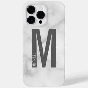 Modernes Personalisiertes Fettmonogramm und Name Case-Mate iPhone 14 Pro Max Hülle