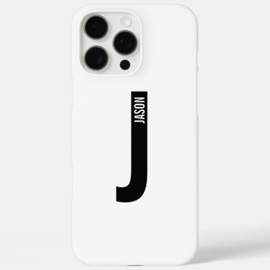 Modernes Personalisiertes Fettmonogramm und Name Case-Mate iPhone Hülle (Rückseite)