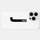 Modernes Personalisiertes Fettmonogramm und Name Case-Mate iPhone Hülle (Rückseite (Horizontal))