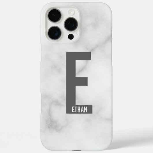 Modernes Personalisiertes Fettmonogramm und Name Case-Mate iPhone Hülle (Rückseite)