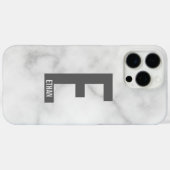 Modernes Personalisiertes Fettmonogramm und Name Case-Mate iPhone Hülle (Rückseite (Horizontal))