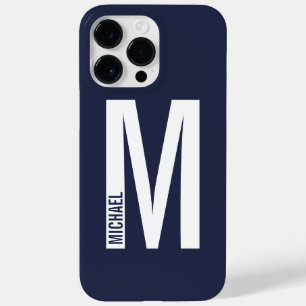 Modernes Personalisiertes Fettmonogramm und Name Case-Mate iPhone 14 Pro Max Hülle
