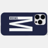 Modernes Personalisiertes Fettmonogramm und Name Case-Mate iPhone Hülle (Rückseite (Horizontal))