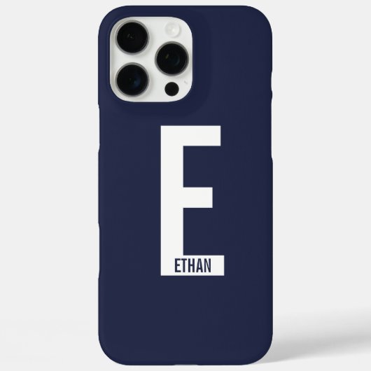 Modernes Personalisiertes Fettmonogramm und Name Case-Mate iPhone Hülle (Rückseite)