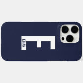 Modernes Personalisiertes Fettmonogramm und Name Case-Mate iPhone Hülle (Rückseite (Horizontal))