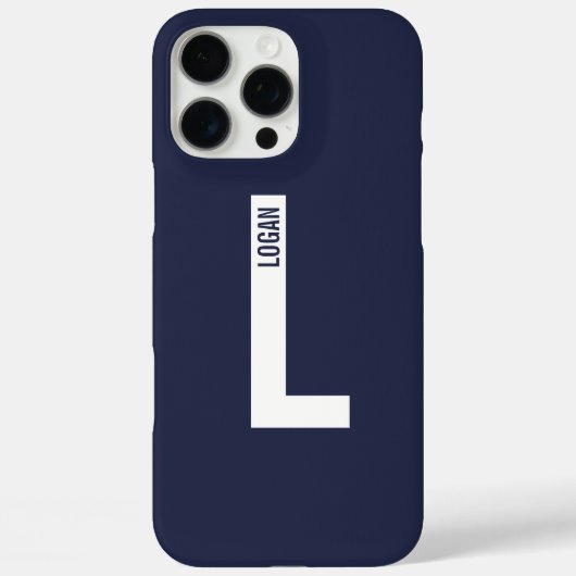 Modernes Personalisiertes Fettmonogramm und Name Case-Mate iPhone Hülle (Rückseite)