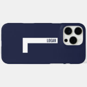 Modernes Personalisiertes Fettmonogramm und Name Case-Mate iPhone Hülle (Rückseite (Horizontal))