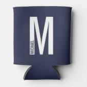 Modernes Personalisiertes Fettmonogramm und Name Dosenkühler (Vorderseite)