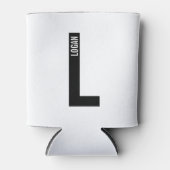 Modernes Personalisiertes Fettmonogramm und Name Dosenkühler (Vorderseite)