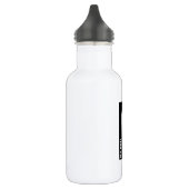 Modernes Personalisiertes Fettmonogramm und Name Edelstahlflasche (Links)