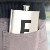 Modernes Personalisiertes Fettmonogramm und Name Flachmann (Beispiel)