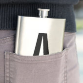 Modernes Personalisiertes Fettmonogramm und Name Flachmann (Beispiel)