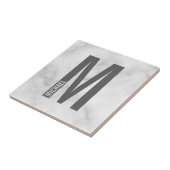 Modernes Personalisiertes Fettmonogramm und Name Fliese (Seite)