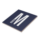 Modernes Personalisiertes Fettmonogramm und Name Fliese (Seite)